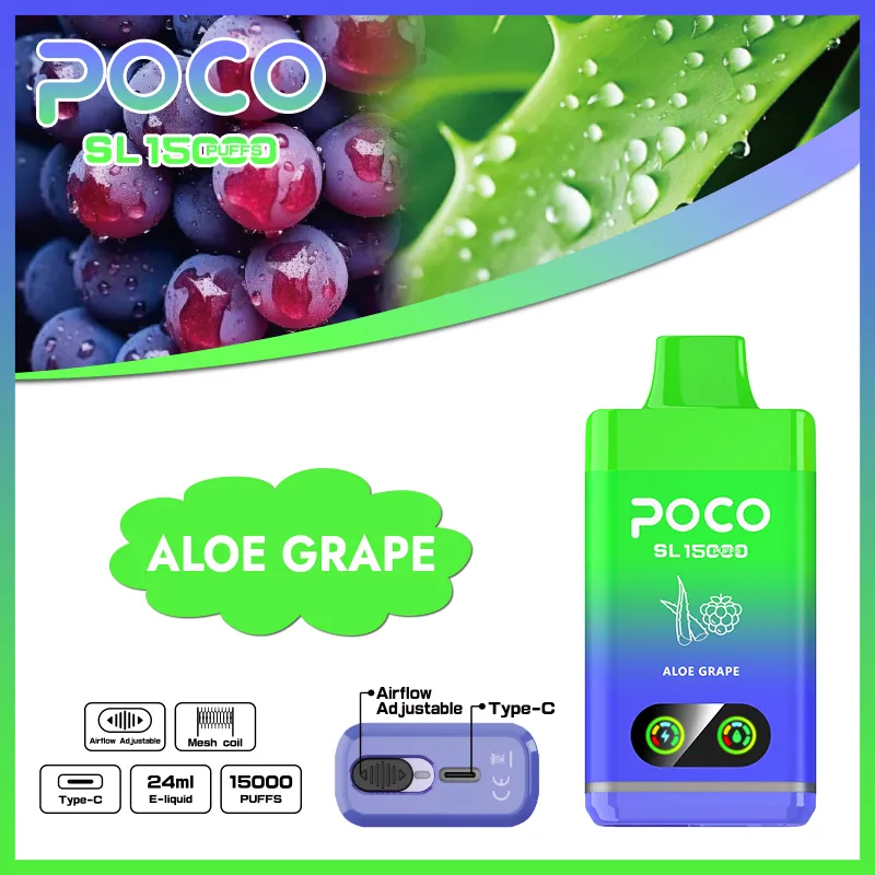 Vaper desechable POCO SL 15000 sabor Aloe Grape