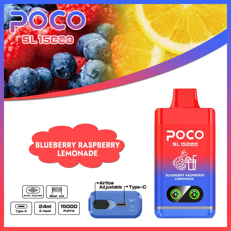 Vaper desechable POCO SL 15000 sabor Blueberry Raspberry Lemonade