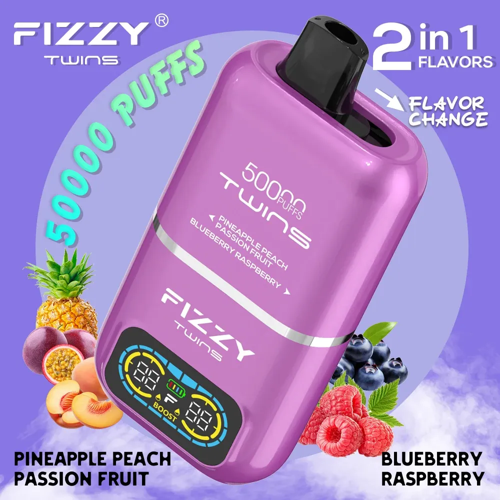 Fizzy Twins 50000 50K caladas vaper Double Taste LCD Display - Imagen 9