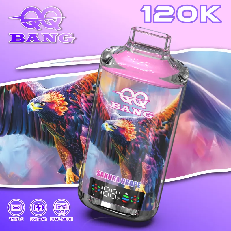 Vaper Desechable QQ Bang 120K – Batería Recargable 650 mAh, Pantalla LED y Resistencia de 1.0Ω - Imagen 10