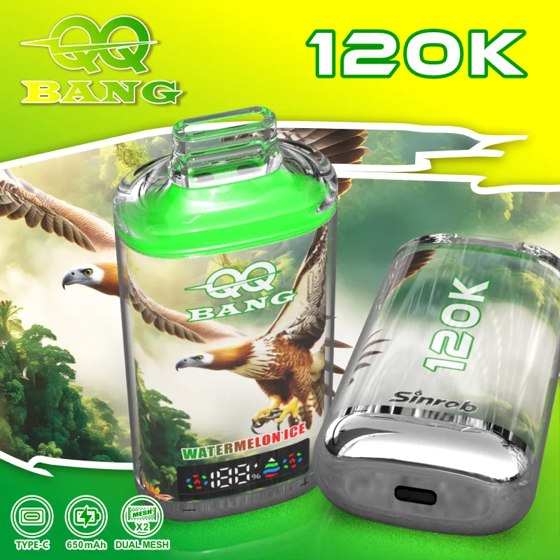 Vaper Desechable QQ Bang 120K – Batería Recargable 650 mAh, Pantalla LED y Resistencia de 1.0Ω - Imagen 11
