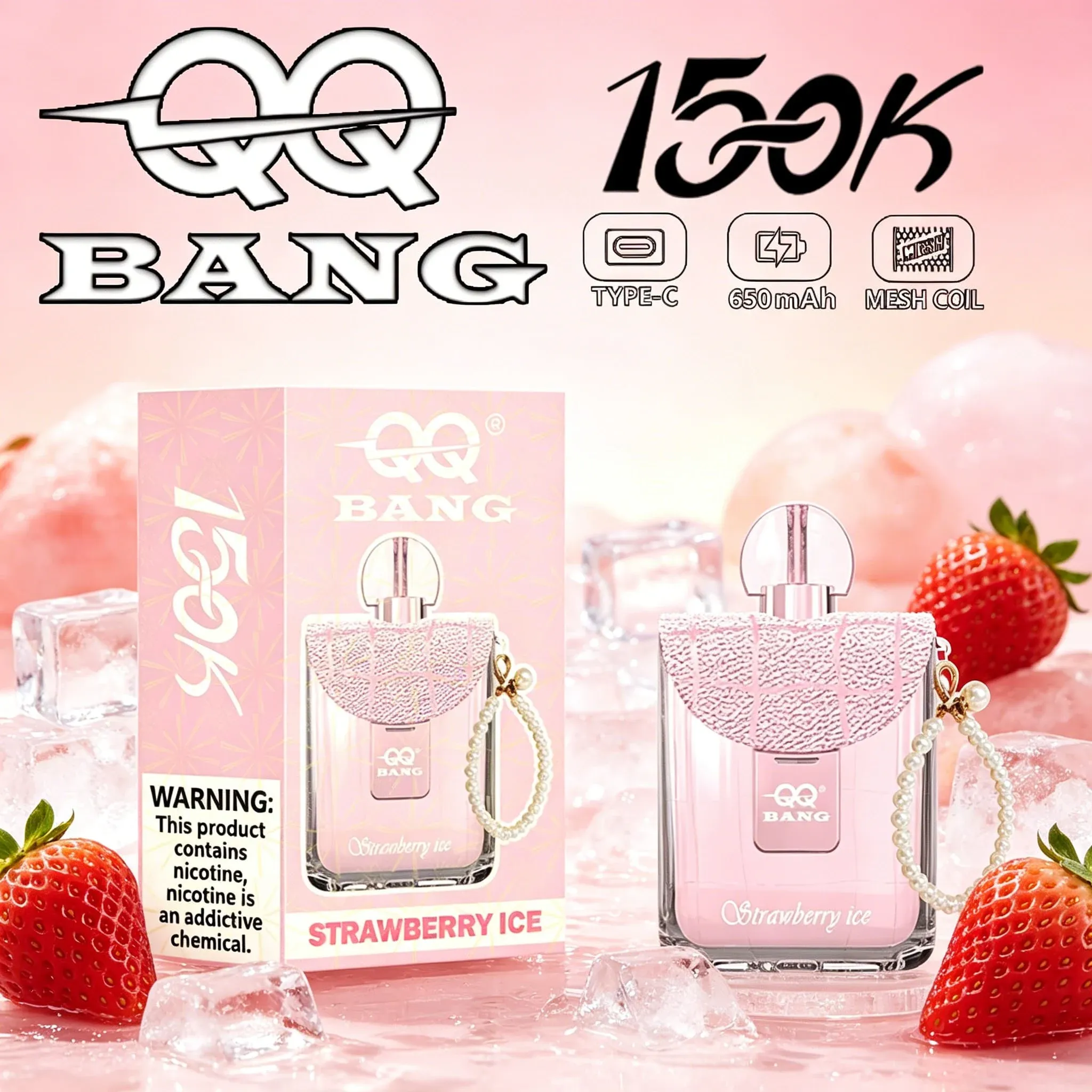 QQ Bang 150K caladas vaper desechable Type-C recargable - Imagen 4