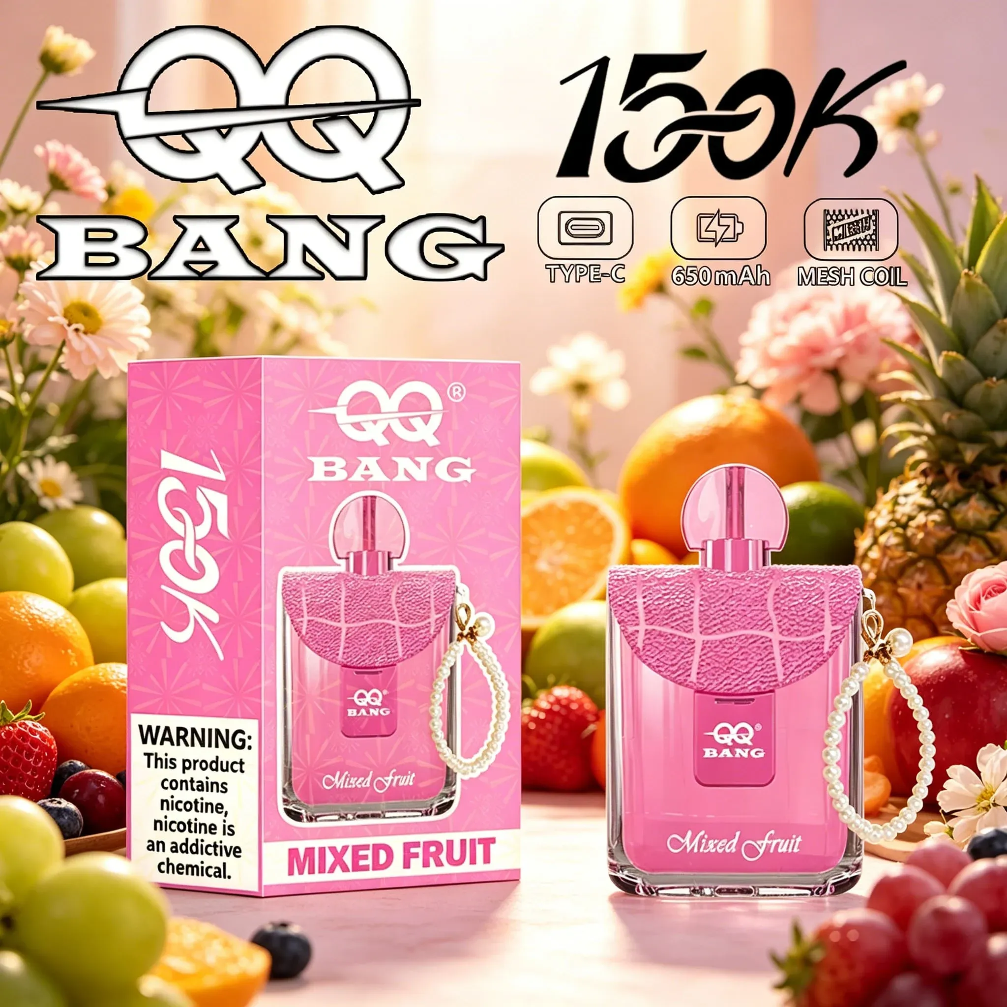 QQ Bang 150K caladas vaper desechable Type-C recargable - Imagen 5