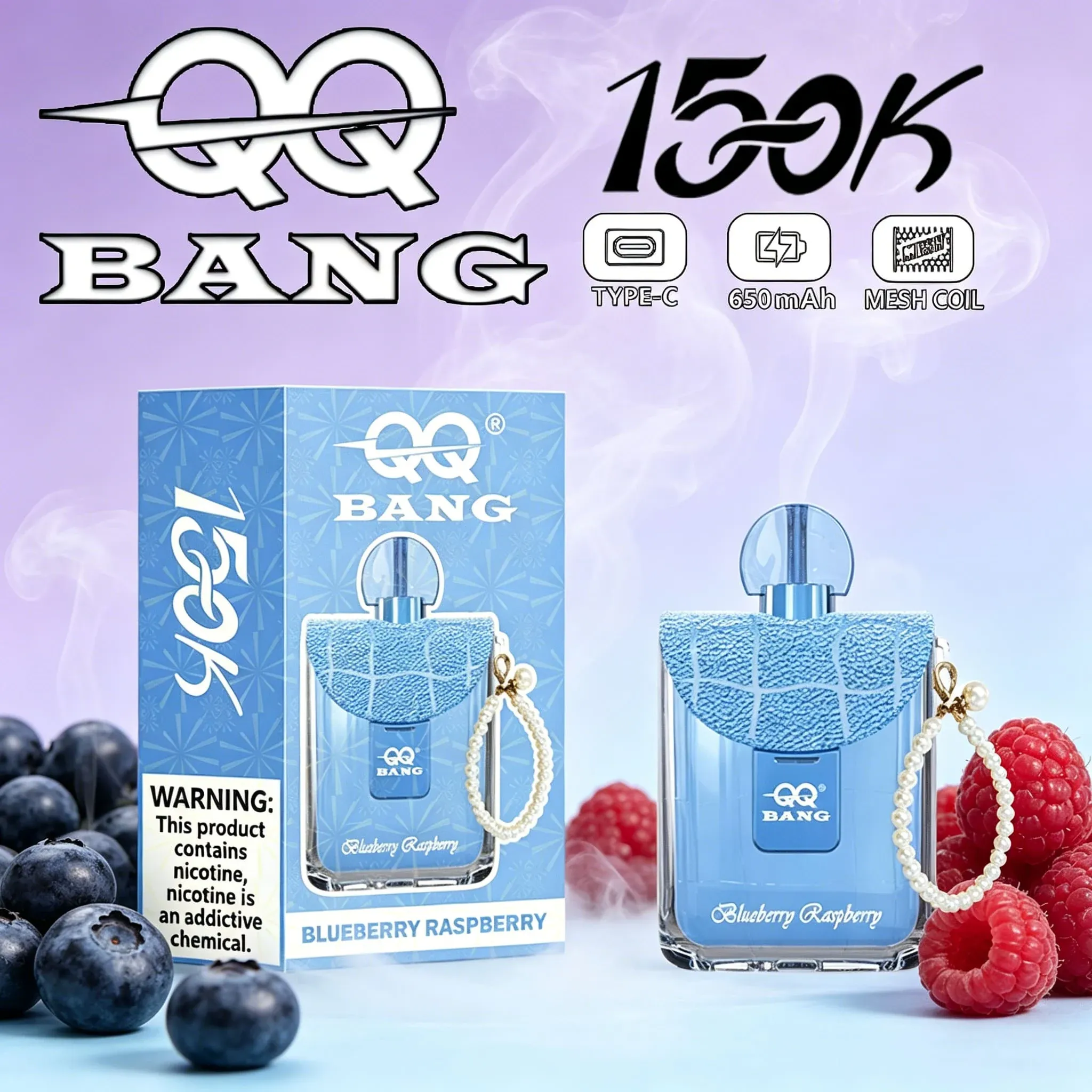 QQ Bang 150K caladas vaper desechable Type-C recargable - Imagen 7