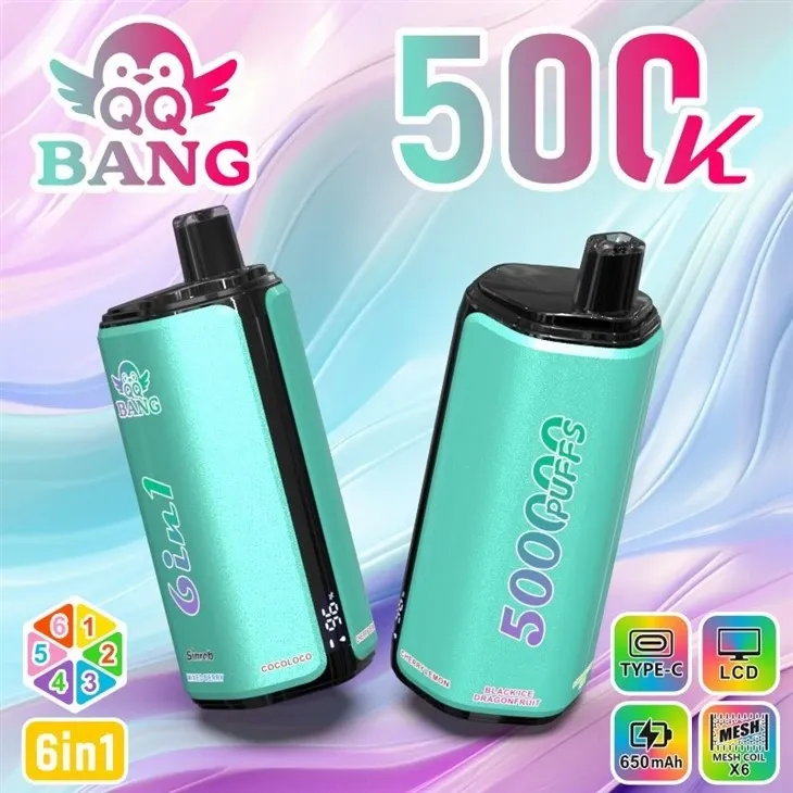 Vaper desechable QQ Bang Shisha 500K sabor Black Ice Dragon Fruit