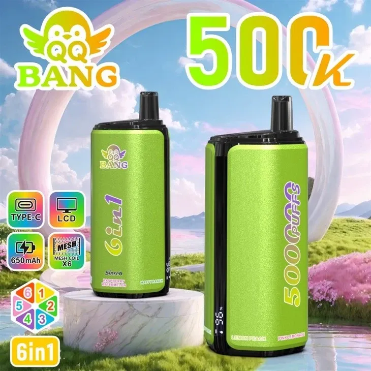 Vaper desechable QQ Bang Shisha 500K sabor Lemon Peach