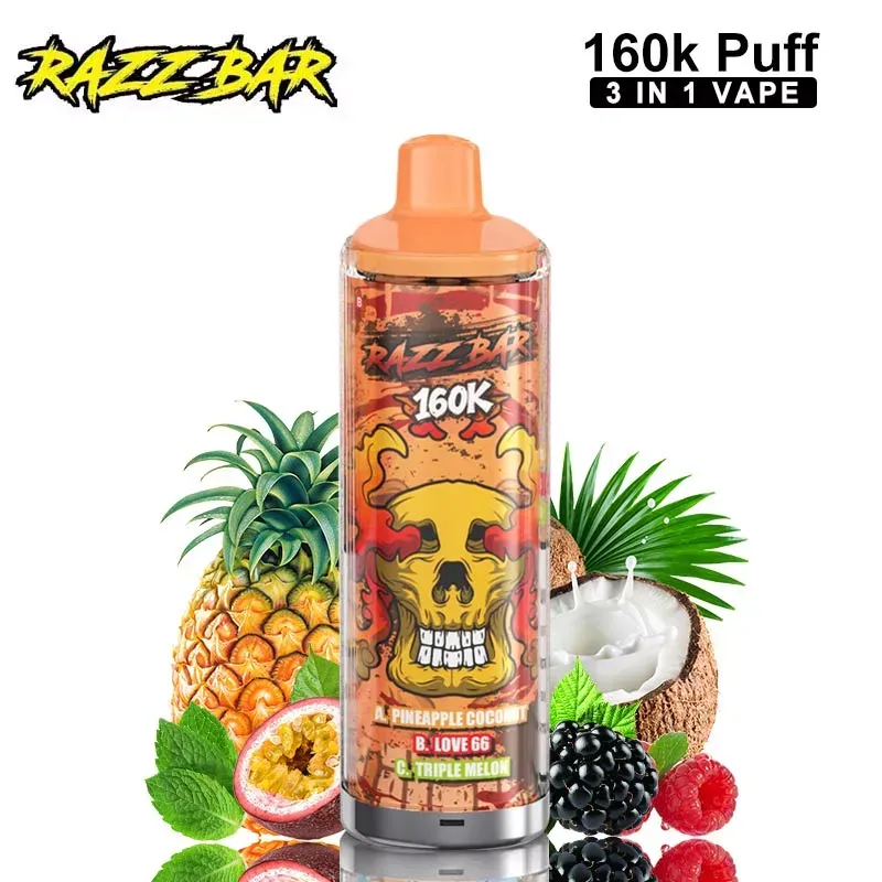 Razz Bar 160K Puffs 3 en 1 | Vaper Desechable Recargable al por Mayor - Imagen 4