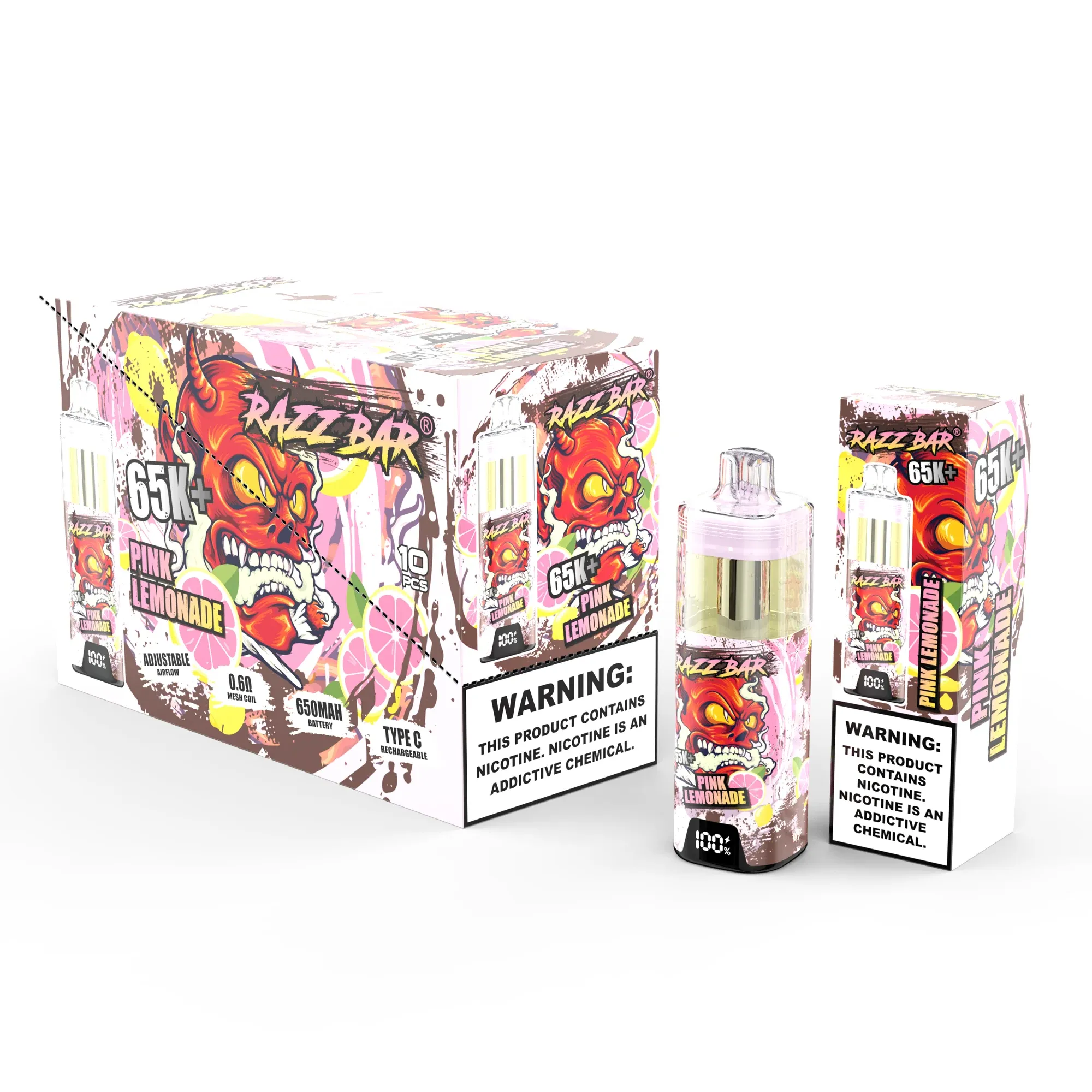 Razz Bar 65K+ Crystal 65.000 Caladas – Vaper Desechable Recargable - Imagen 12