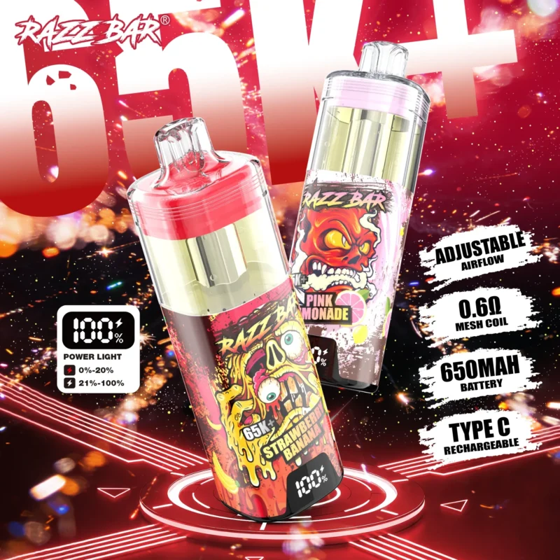 Razz Bar 65K+ Crystal 65.000 Caladas – Vaper Desechable Recargable