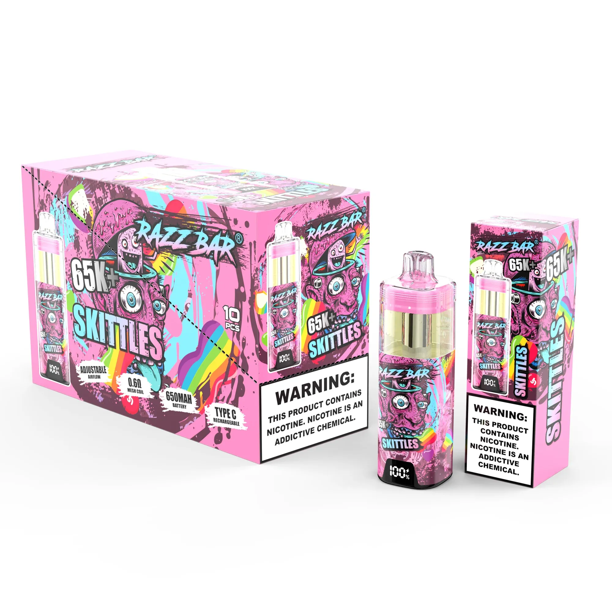 Razz Bar 65K+ Crystal 65.000 Caladas – Vaper Desechable Recargable - Imagen 7