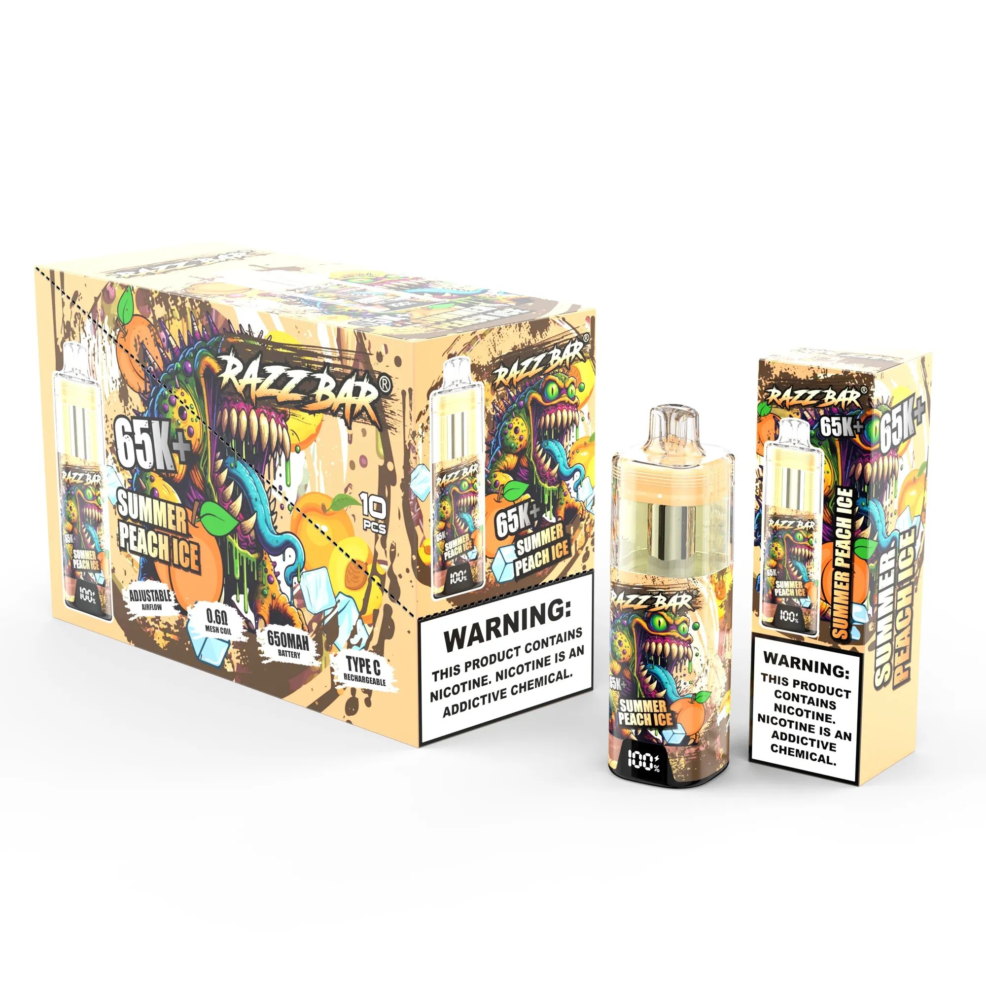 Razz Bar 65K+ Crystal 65.000 Caladas – Vaper Desechable Recargable - Imagen 8