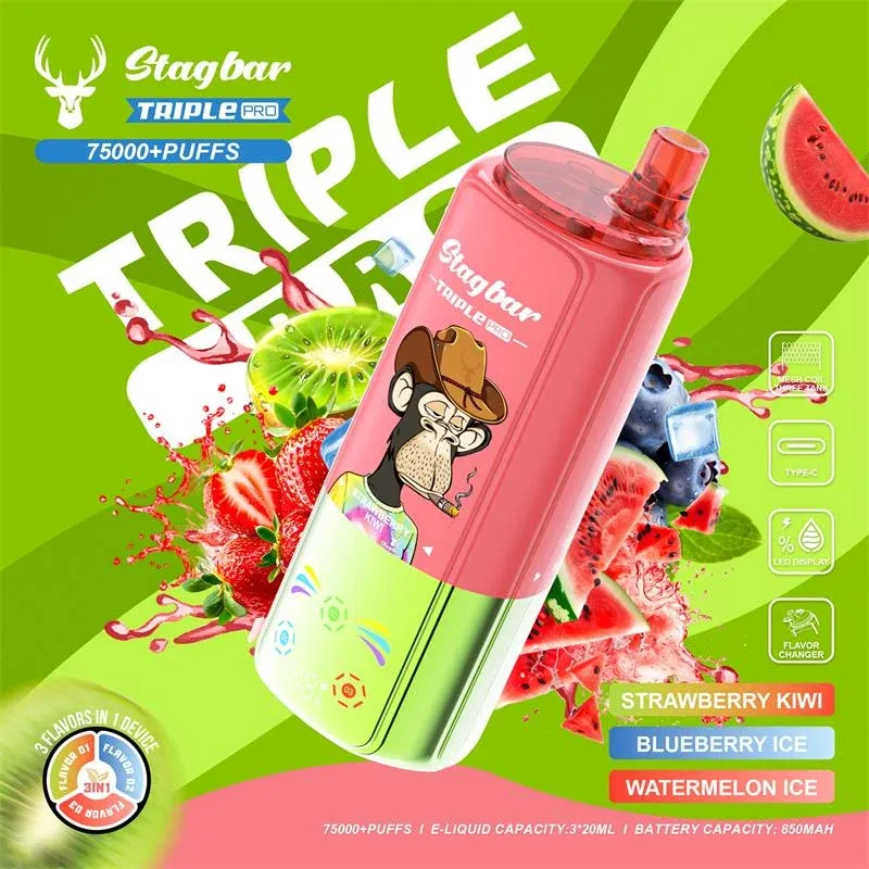Vaper desechable STAG BAR TRIPLE PRO 75000 puffs - vista del producto