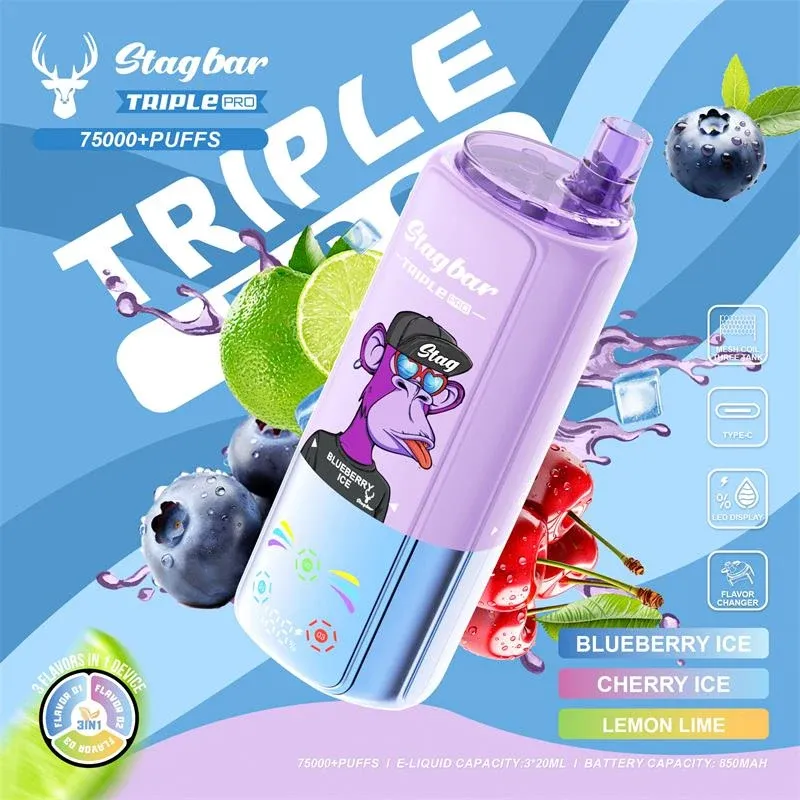 Vaper desechable STAG BAR TRIPLE PRO 75000 puffs - vista del producto