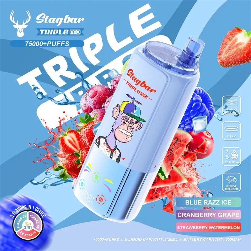Vaper desechable STAG BAR TRIPLE PRO 75000 puffs - vista del producto