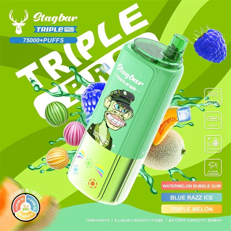 Vaper desechable STAG BAR TRIPLE PRO 75000 puffs - combinación de sabores