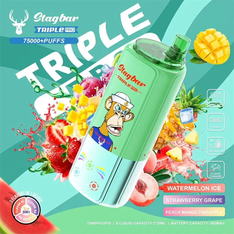 Vaper desechable STAG BAR TRIPLE PRO 75000 puffs - vista del producto