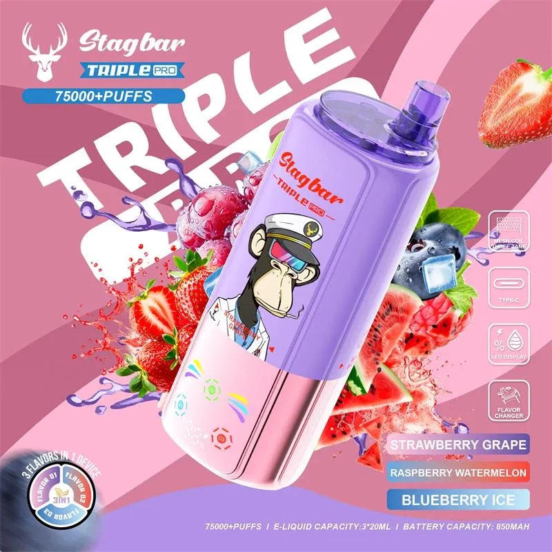 Vaper desechable STAG BAR TRIPLE PRO 75000 puffs - vista del producto
