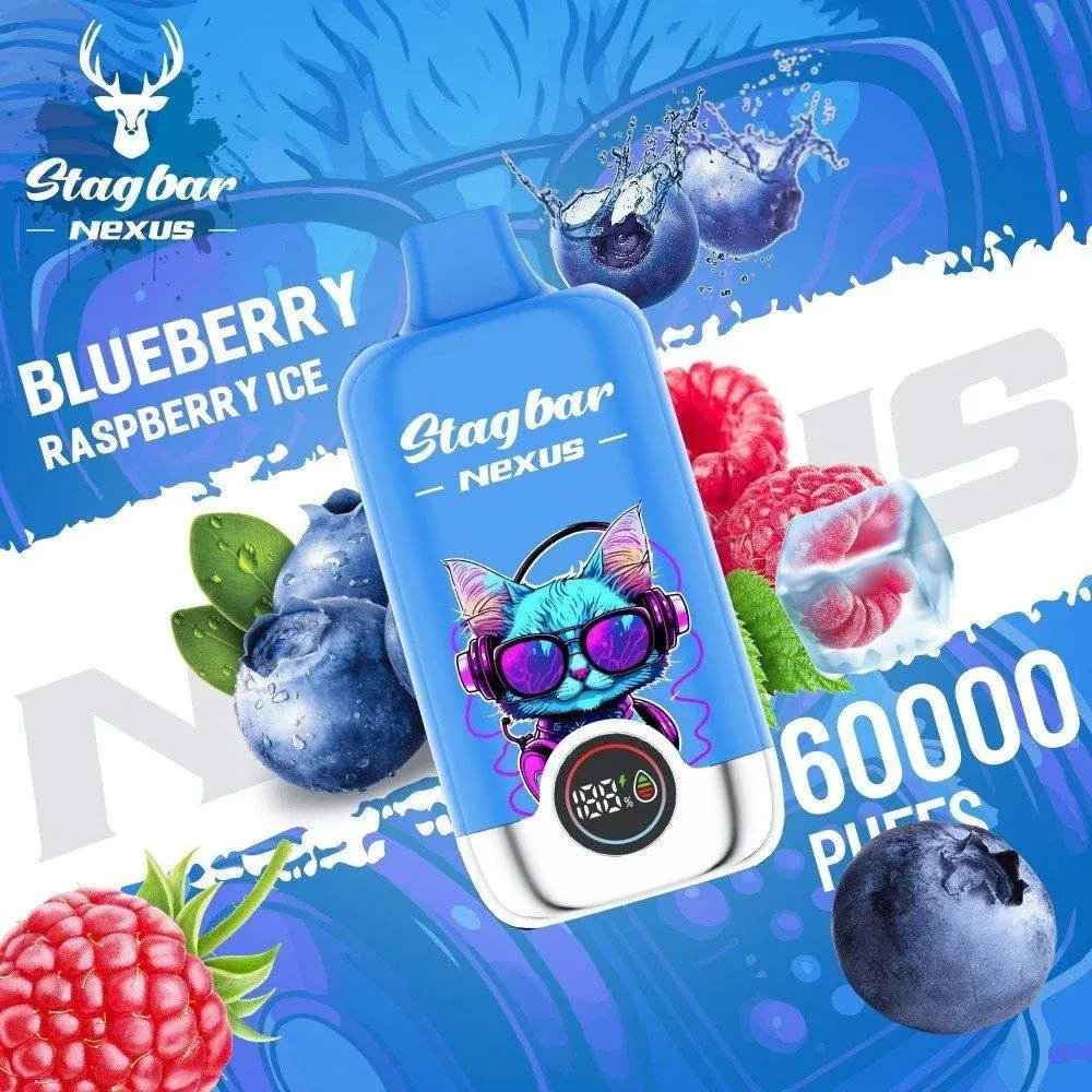 Vaper desechable STAGBAR NEXUS 60000 puffs sabor Blueberry Raspberry Ice