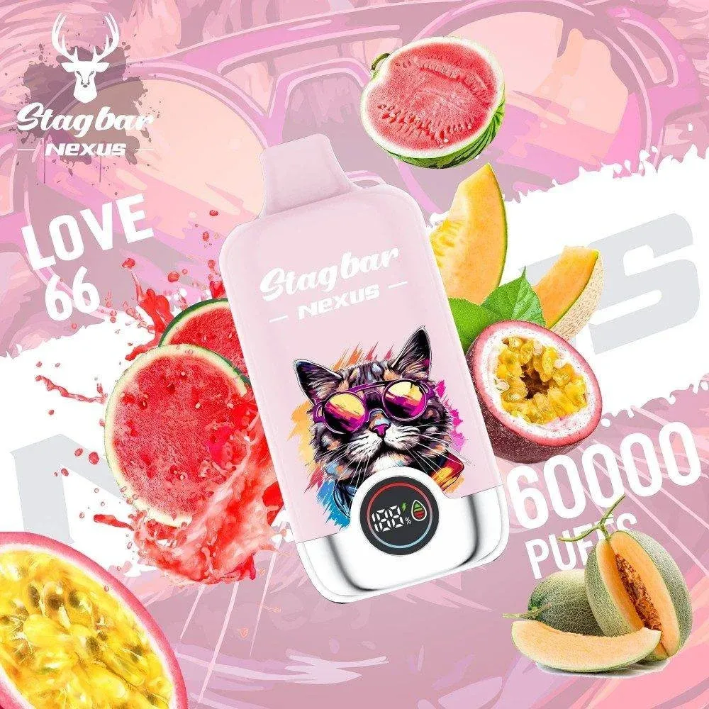 Vaper desechable STAGBAR NEXUS 60000 puffs sabor Love 66