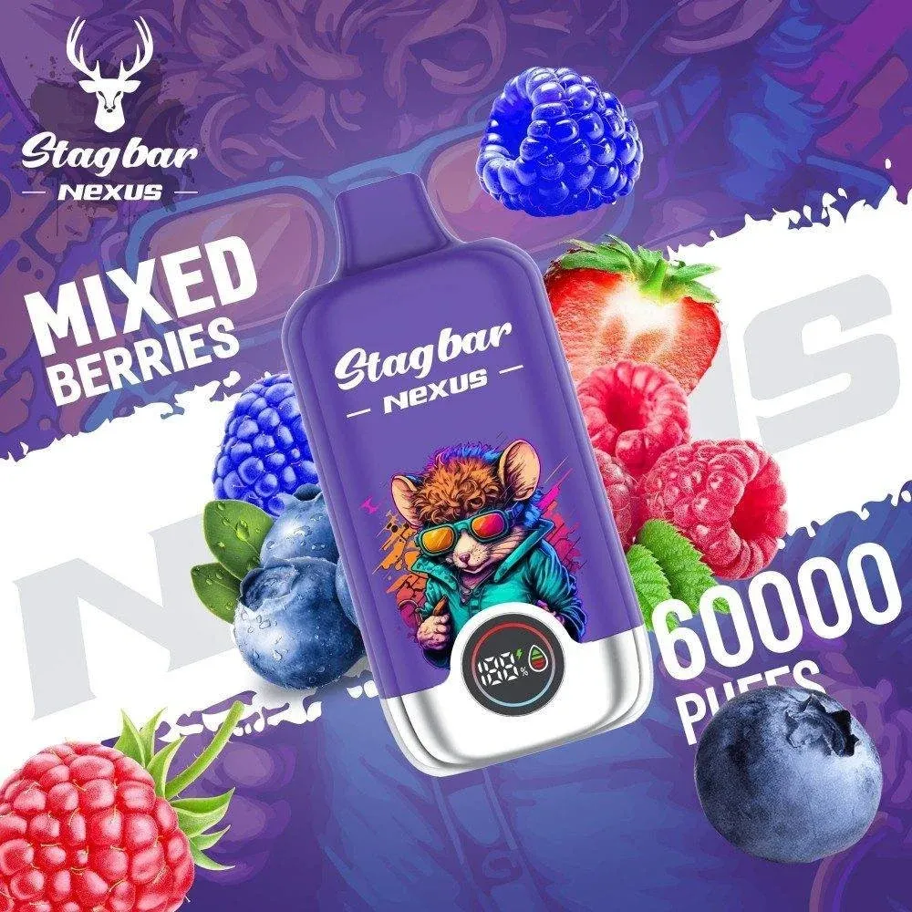 Vaper desechable STAGBAR NEXUS 60000 puffs sabor Mixed Berries