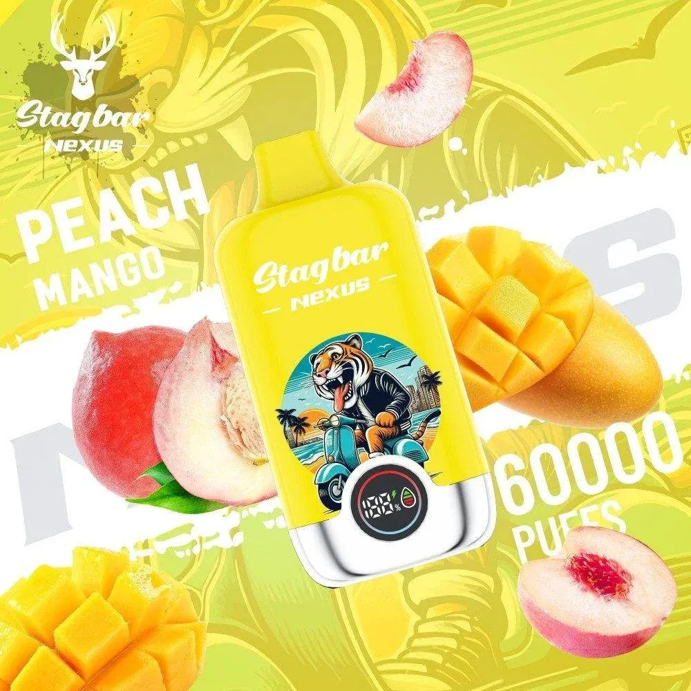 Vaper desechable STAGBAR NEXUS 60000 puffs sabor Peach Mango