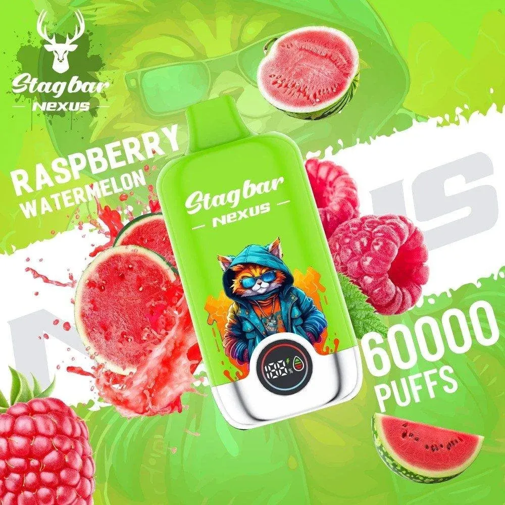 Vaper desechable STAGBAR NEXUS 60000 puffs sabor Raspberry Watermelon