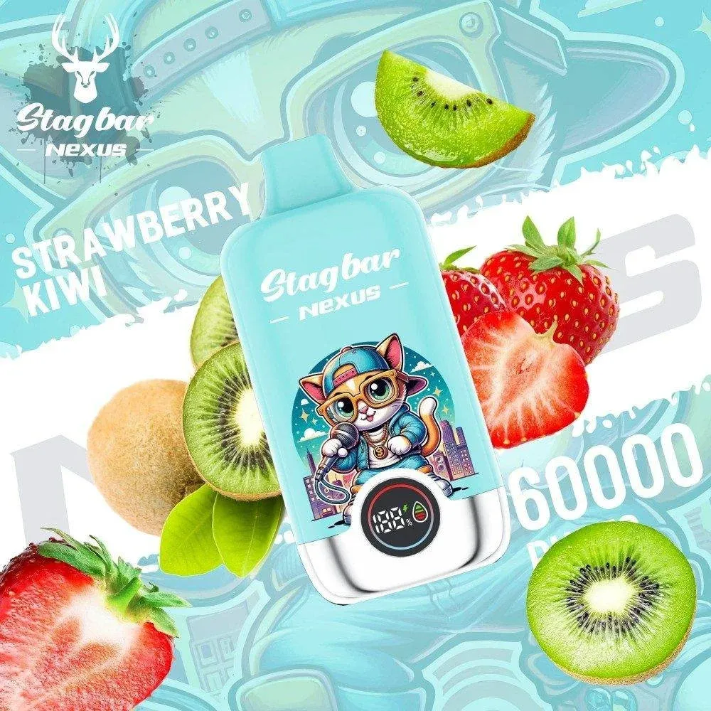 Vaper desechable STAGBAR NEXUS 60000 puffs sabor Strawberry Kiwi