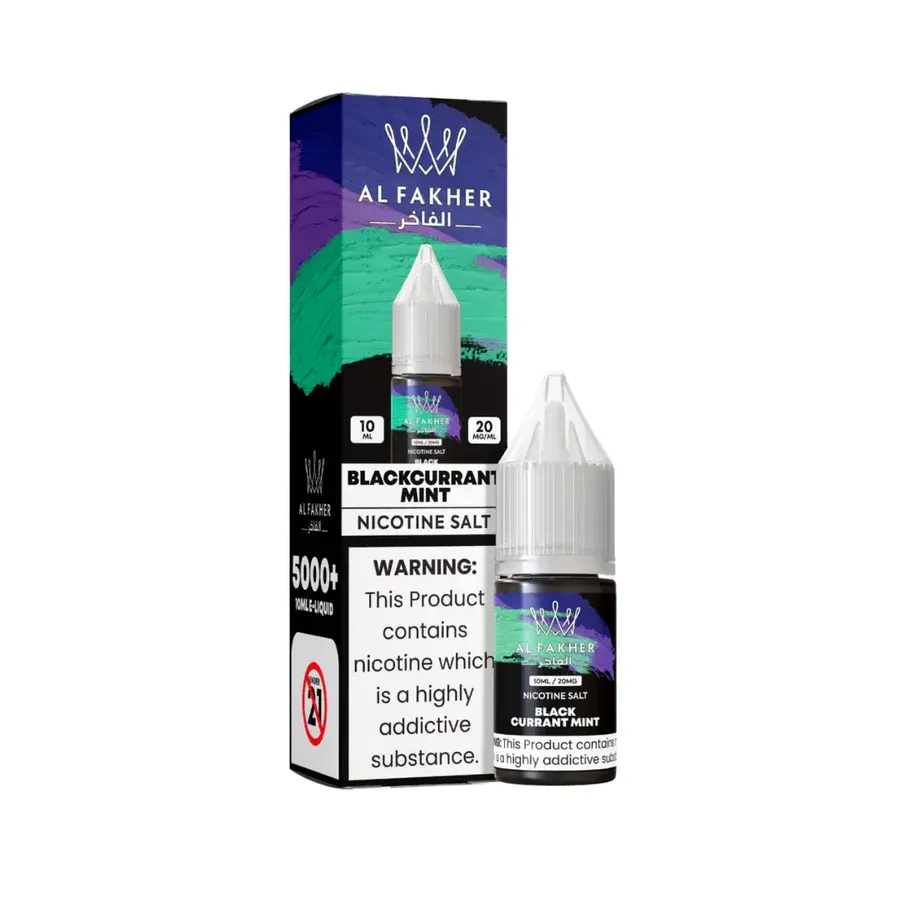 Al Fakher Nic Salt 10ml 20mg – sabor Blackcurrant Mint