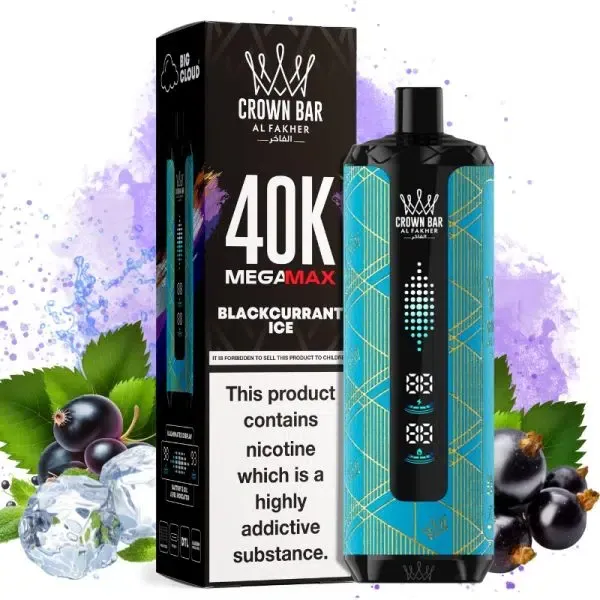 Vaper desechable Al Fakher Mega Max 40K sabor BLACKCURRANT ICE
