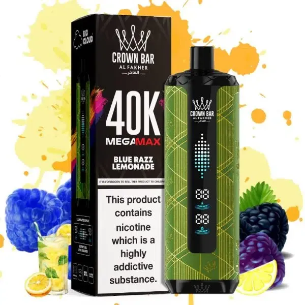 Vaper desechable Al Fakher Mega Max 40K sabor BLUE RAZZ LEMONADE