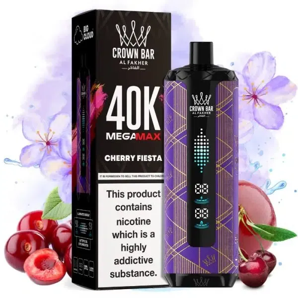 Vaper desechable Al Fakher Mega Max 40K sabor CHERRY FIESTA