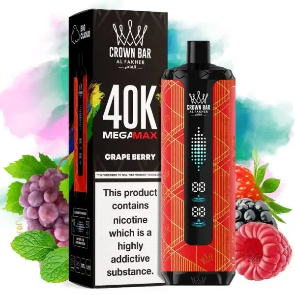 Vaper desechable Al Fakher Mega Max 40K sabor GRAPE BERRY