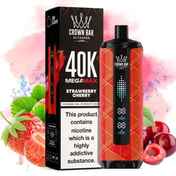 Vaper desechable Al Fakher Mega Max 40K sabor Strawberry Cherry
