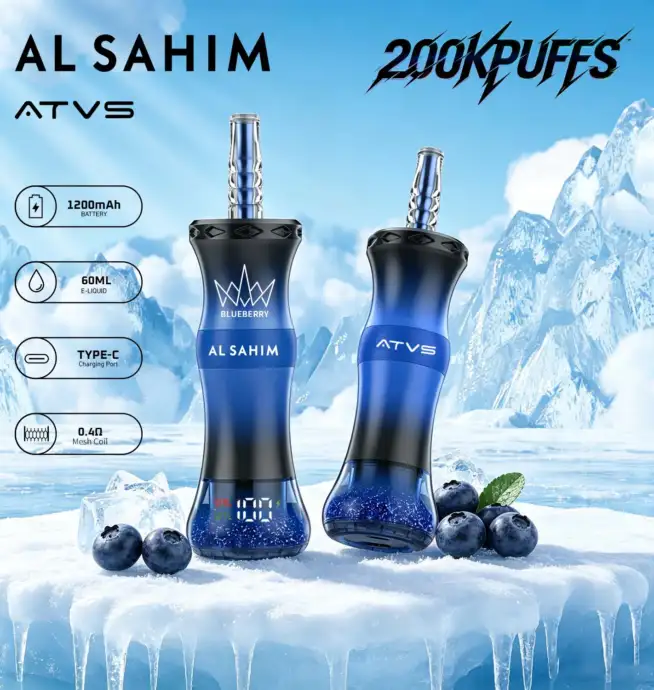 Vaper desechable ATVS AL SAHIM 200000 sabor Blueberry