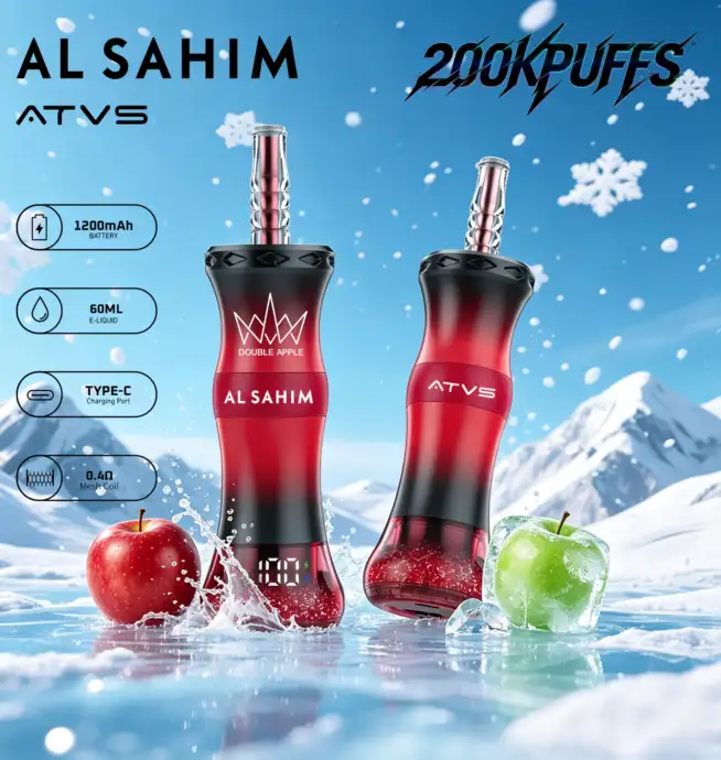 Vaper desechable ATVS AL SAHIM 200000 sabor Double Apple