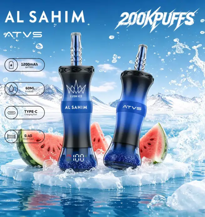Vaper desechable ATVS AL SAHIM 200000 sabor Lush Ice