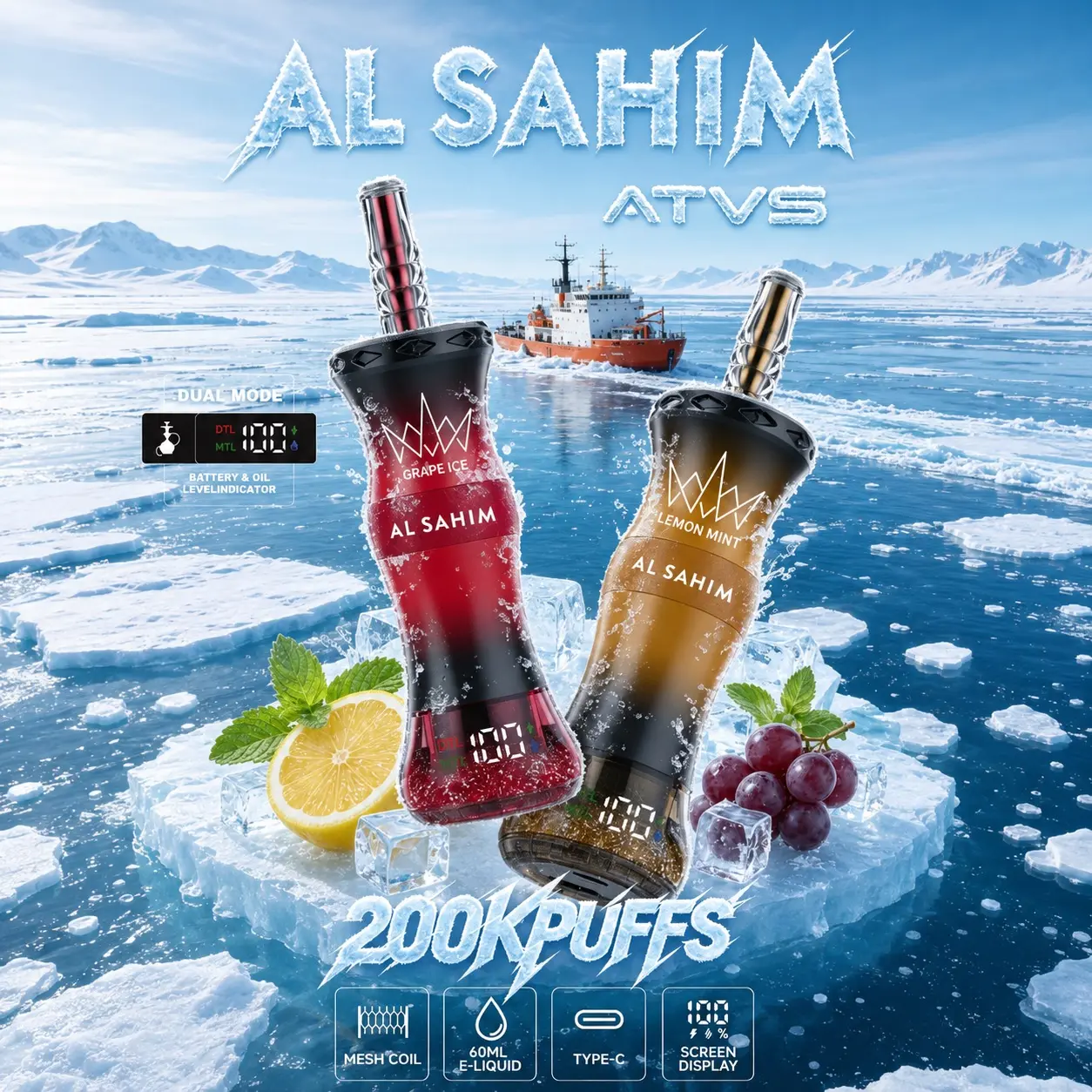 Vaper desechable ATVS AL SAHIM 200000
