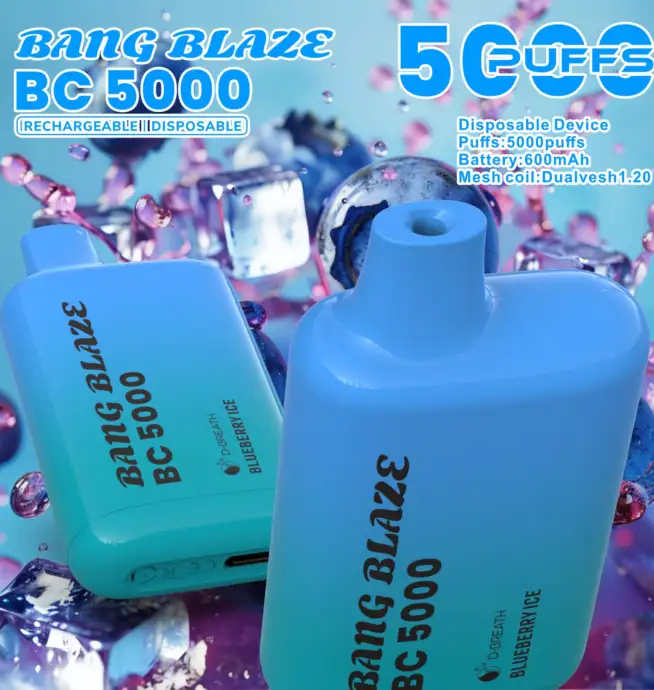 Vaper desechable Bang Blaze BC 5000 sabor Blueberry Ice