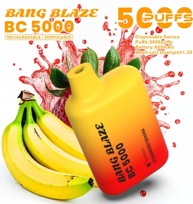 Vaper desechable Bang Blaze BC 5000 sabor Strawberry Banana