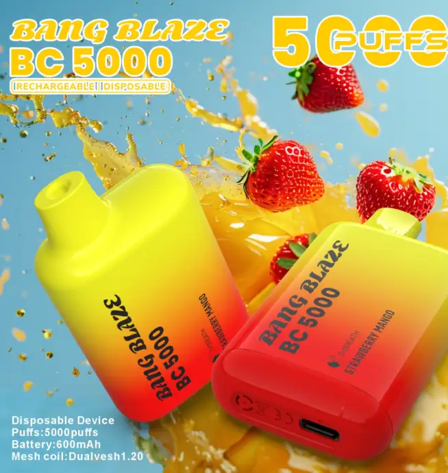 Vaper desechable Bang Blaze BC 5000 sabor Strawberry Mango