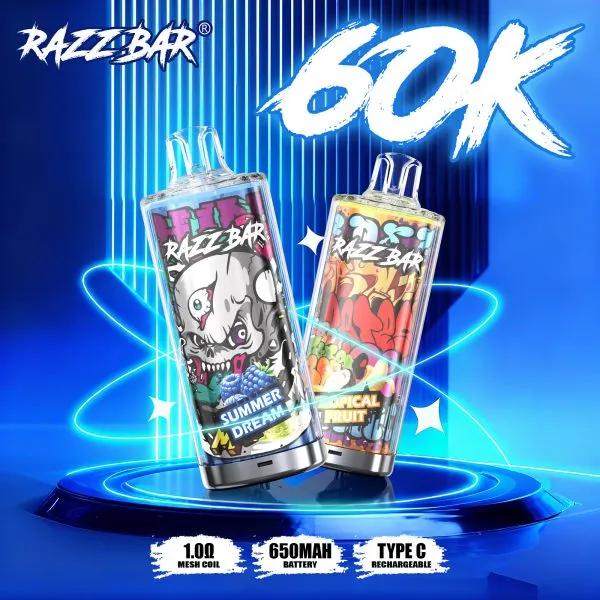 Razz Bar 60K Puffs Crystal – presentación en tienda