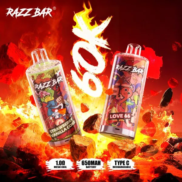 Razz Bar 60K Puffs Crystal – vista del producto