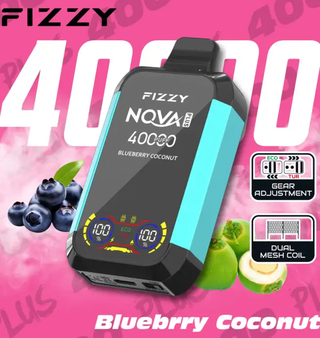 Vaper desechable FIZZY NOVA PLUS 40000 puffs sabor Blueberry Coconut