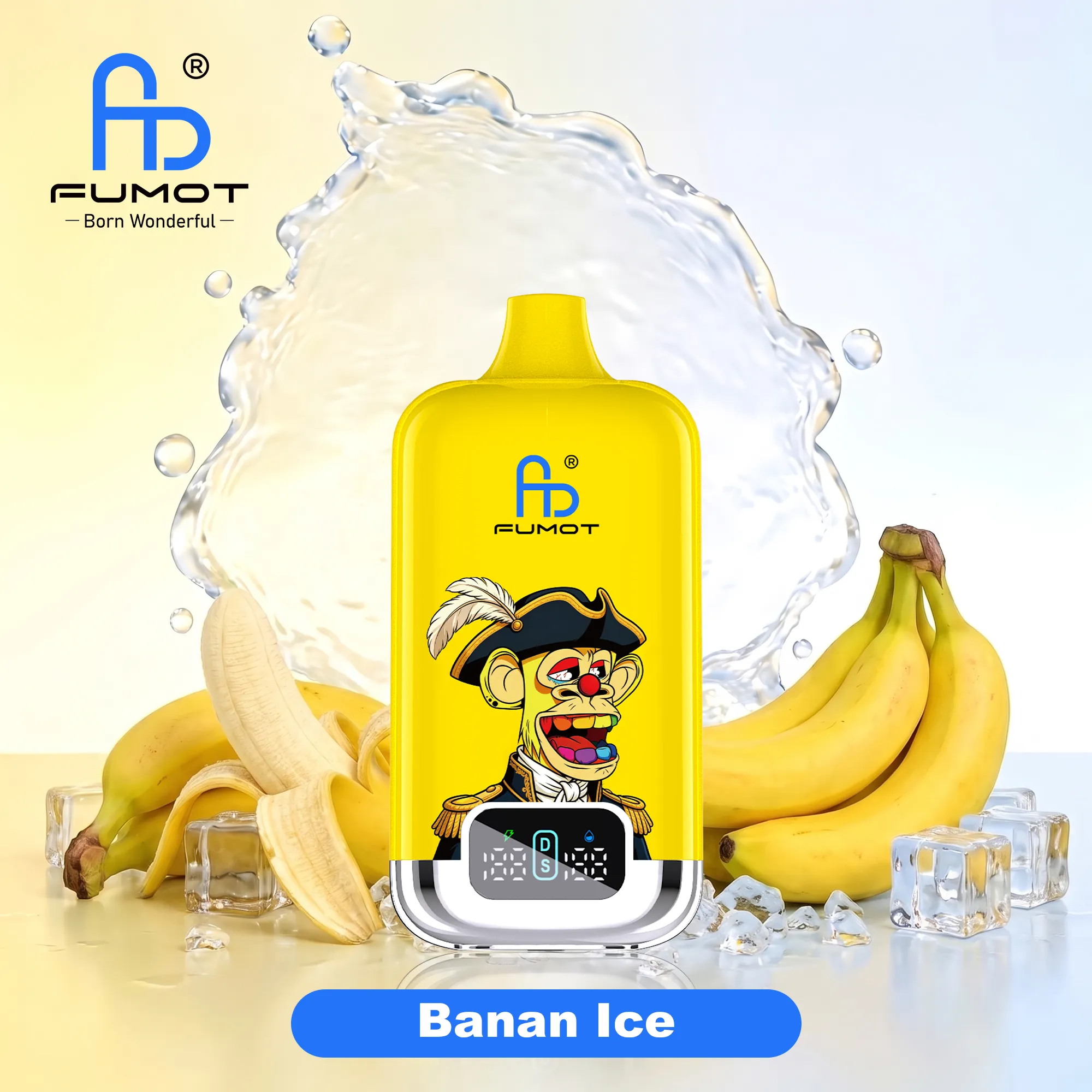 Vaper desechable FUMOT Tornado Box Pro 22000 puffs sabor Banan Ice