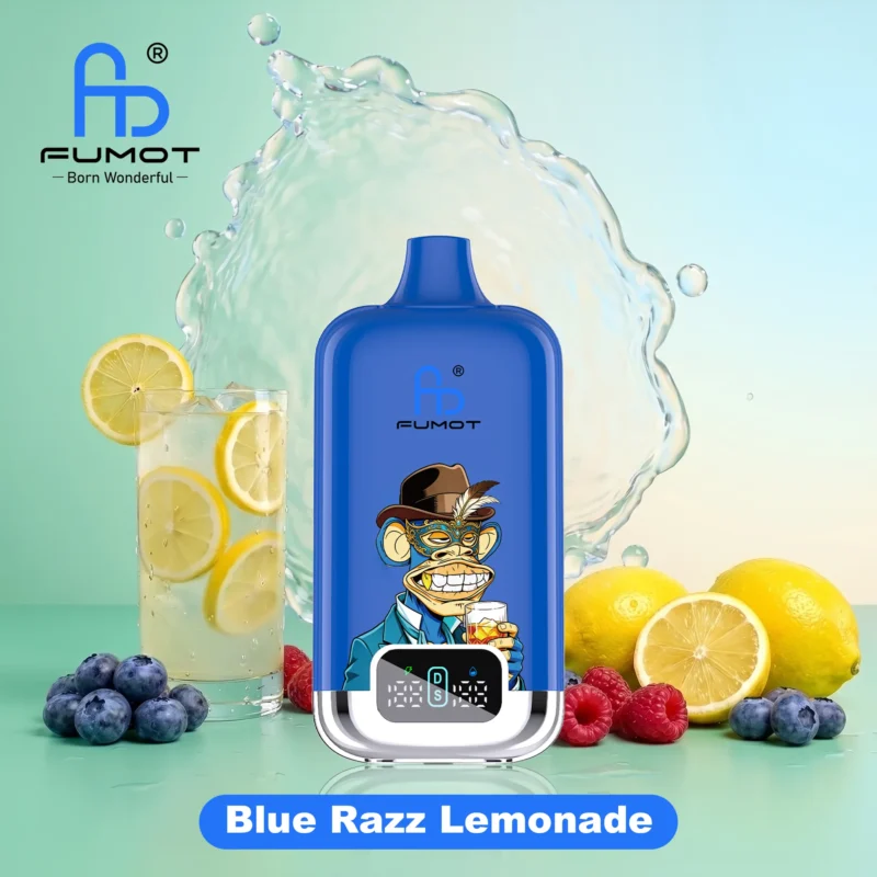 Vaper desechable FUMOT Tornado Box Pro 22000 puffs sabor Blue Razz Lemonade