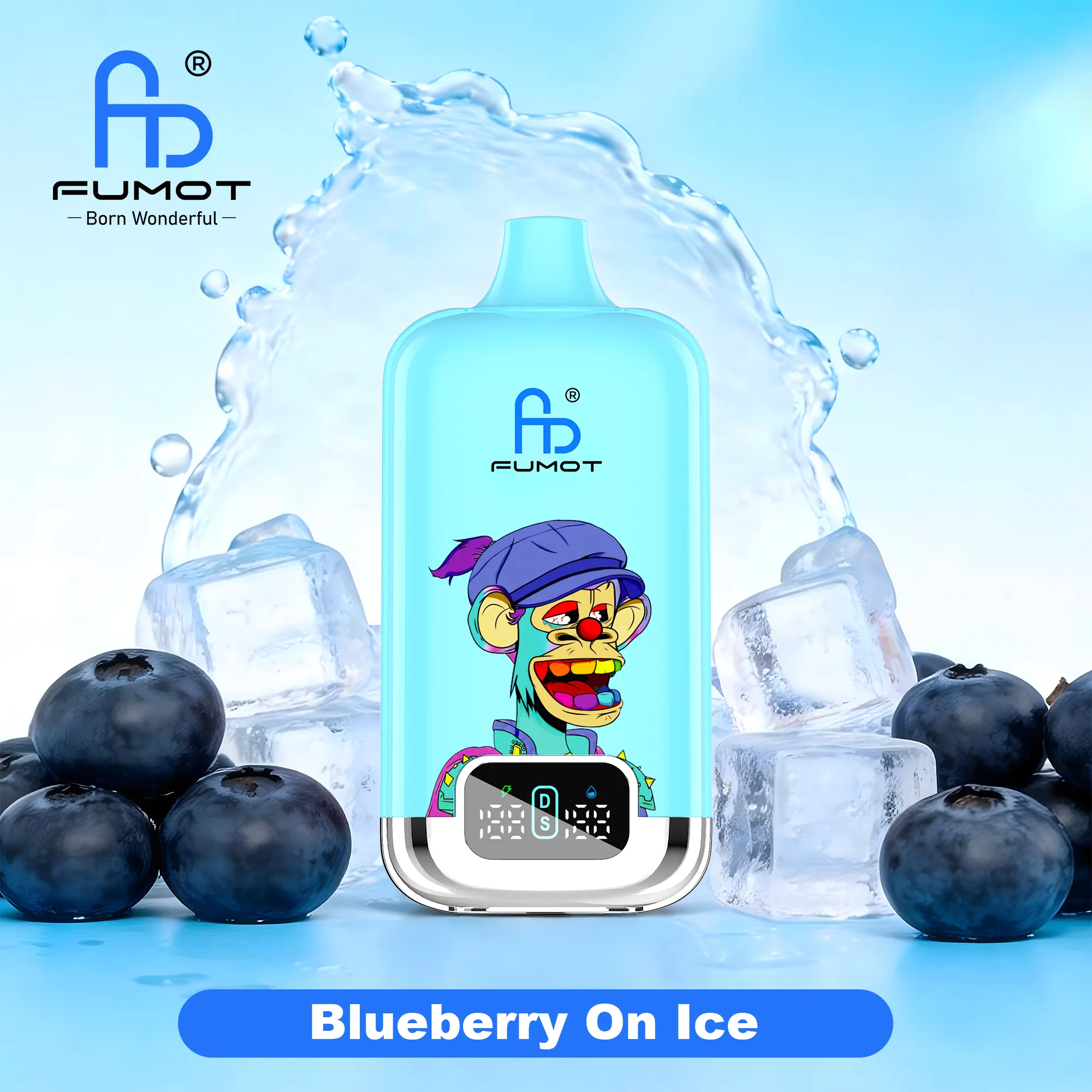 Vaper desechable FUMOT Tornado Box Pro 22000 puffs sabor Blueberry on Ice
