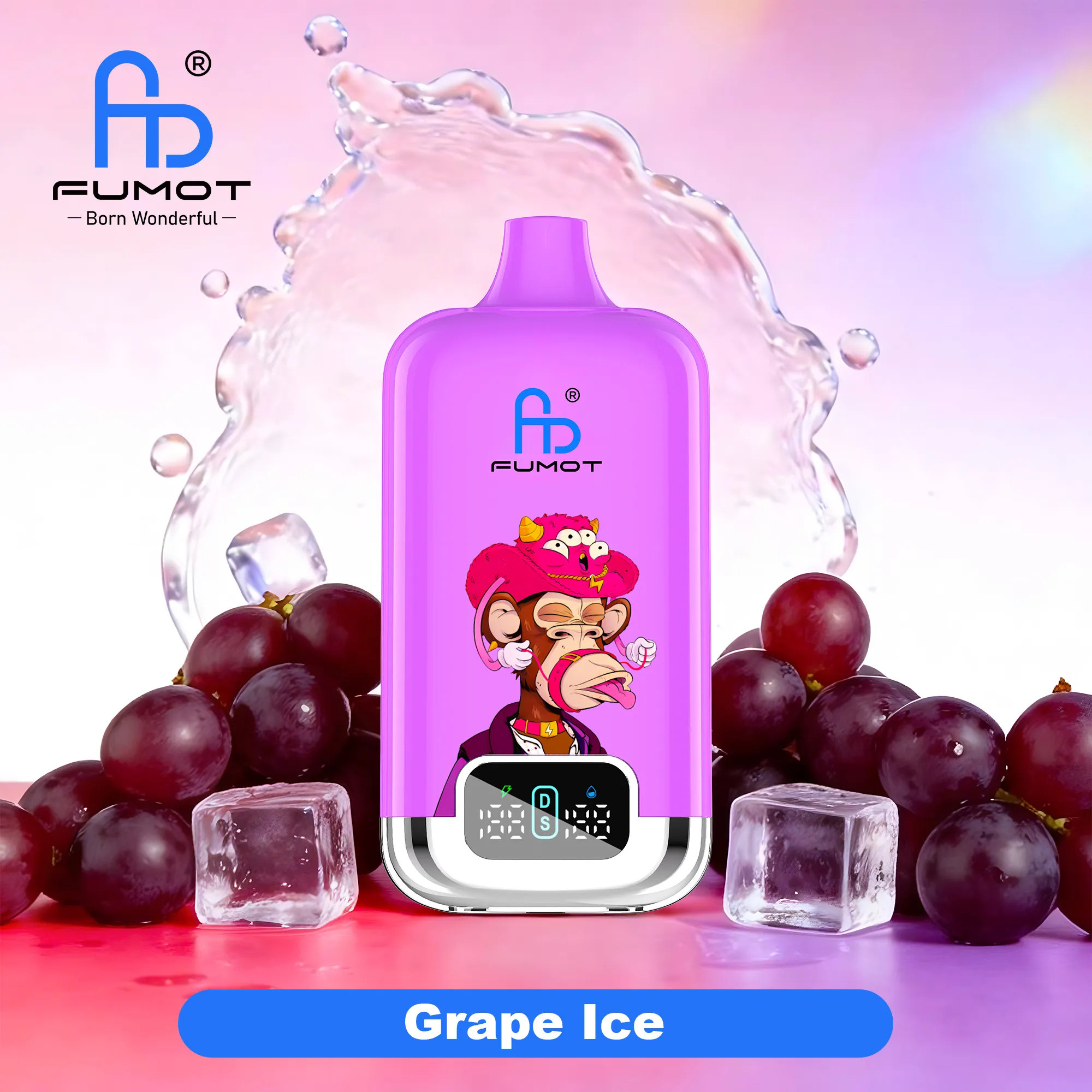 Vaper desechable FUMOT Tornado Box Pro 22000 puffs sabor Grape Ice