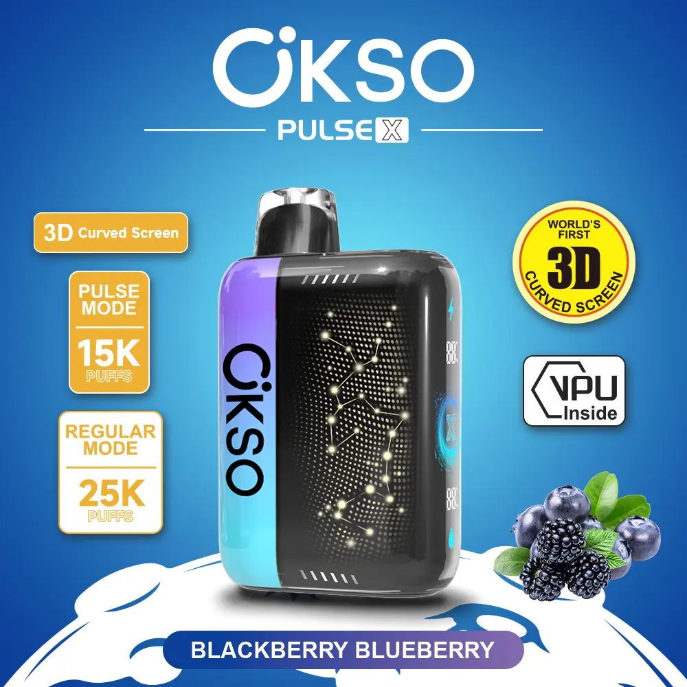 Vaper desechable OKSO Pulse X 25000 sabor Blackberry Blueberry