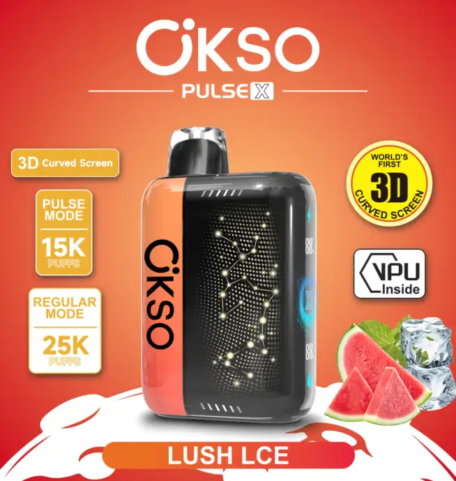 Vaper desechable OKSO Pulse X 25000 sabor Lush Ice