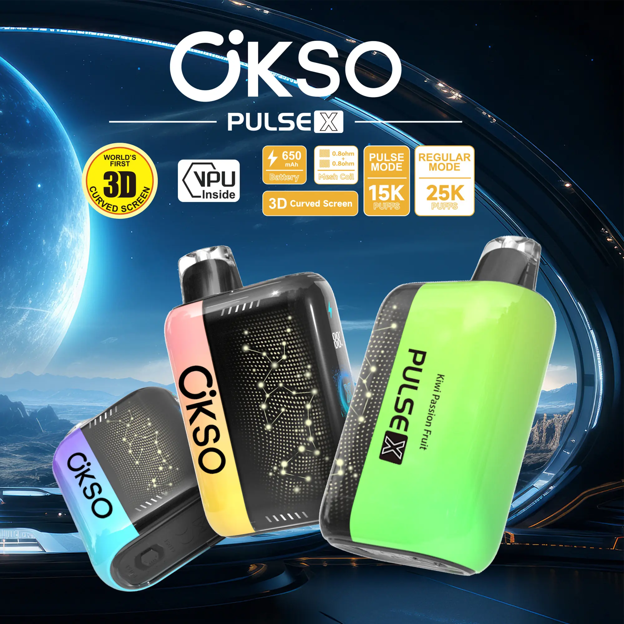 Vaper desechable OKSO Pulse X 25000
